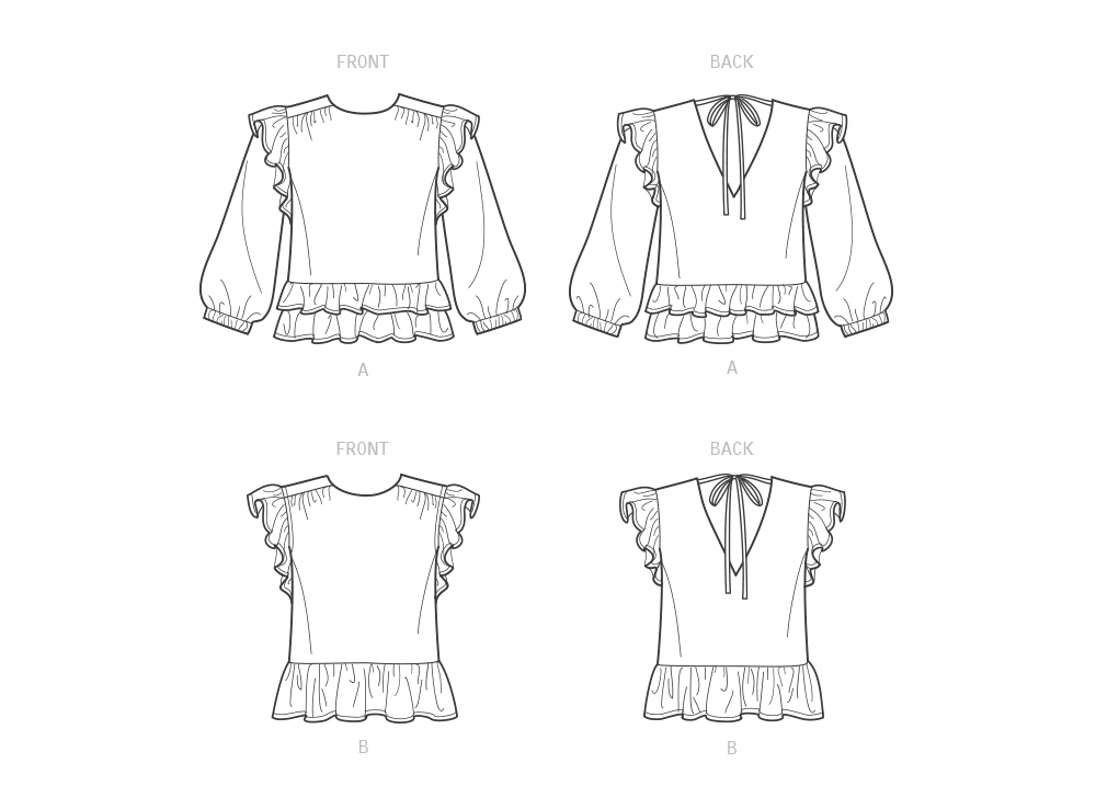 Patron New Look n°6732 - Top féminin avec variantes