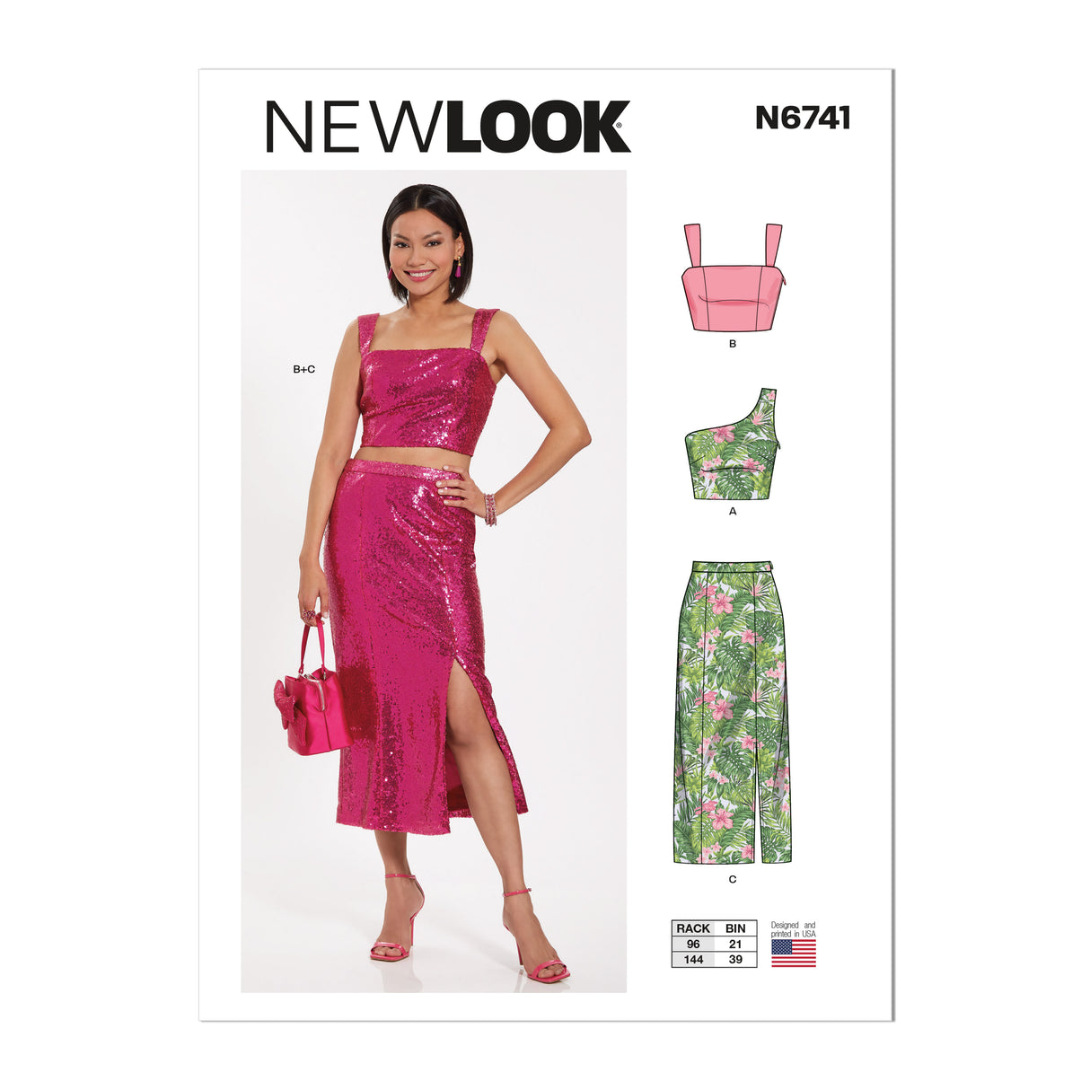 Patron New Look n°6741 – Ensemble top et jupe