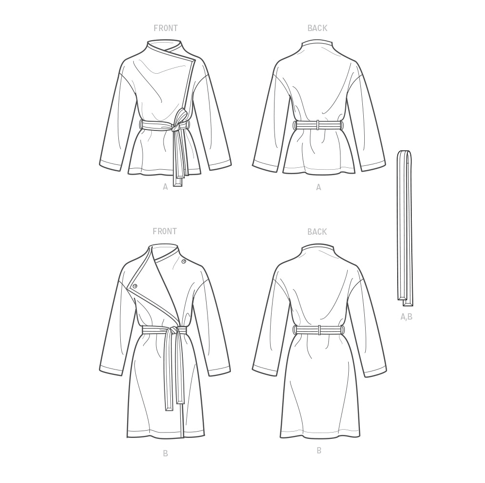 Patron New Look n°6742 – Manteau enveloppant