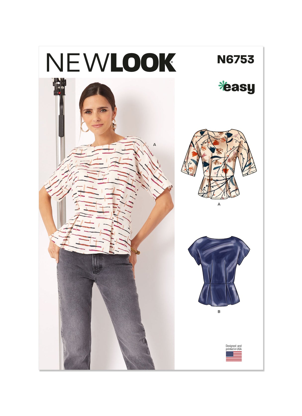 Patron New Look n°6753 – Top féminin à basque