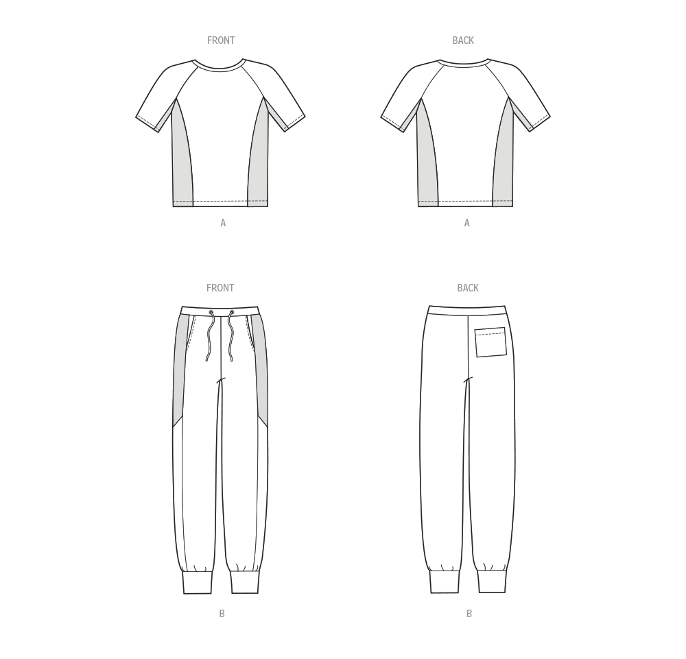Patron New Look n°6760 – Ensemble haut et pantalon pour homme