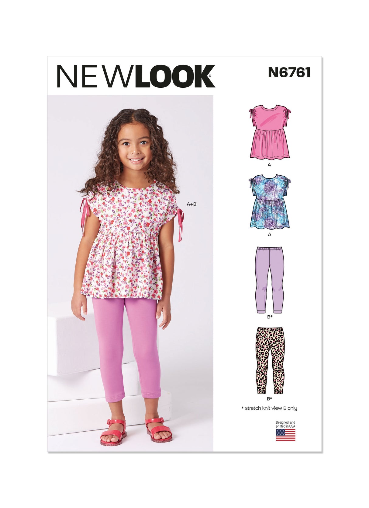Patron New Look n°6761 – Ensemble haut et leggings pour enfant