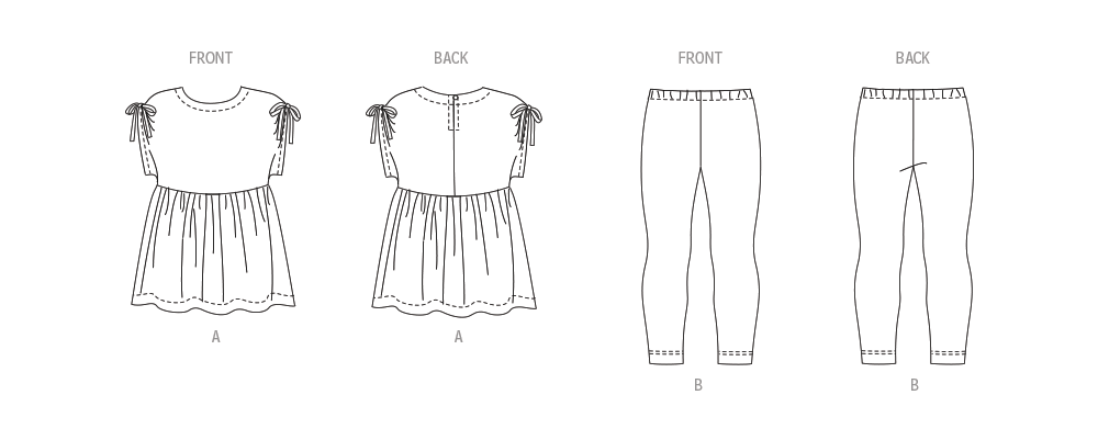 Patron New Look n°6761 – Ensemble haut et leggings pour enfant