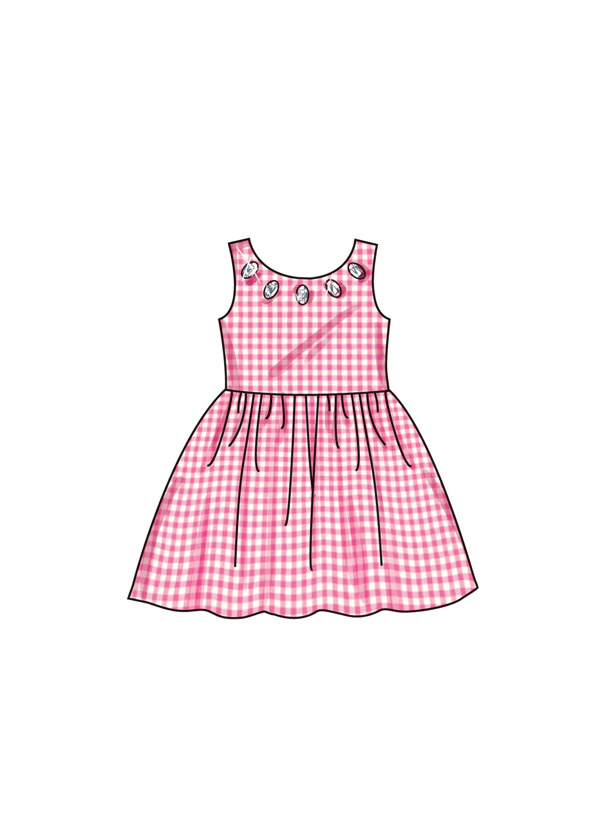 Patron New Look n°6763 – Robe sans manches pour fille