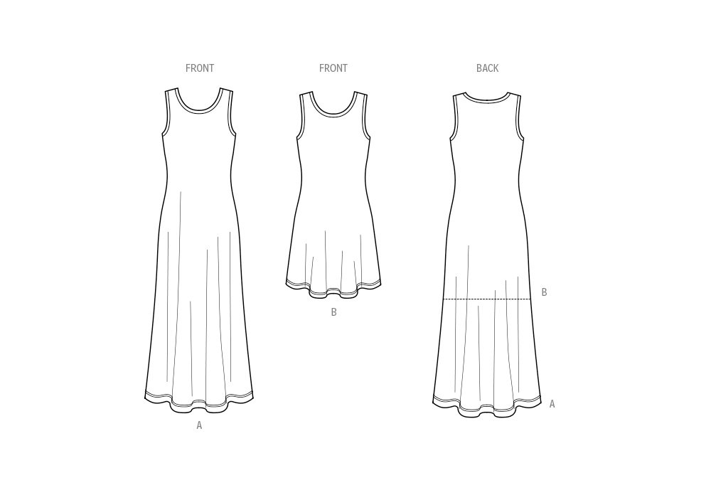 Patron New Look n°6775 – Robe en maille sans manches