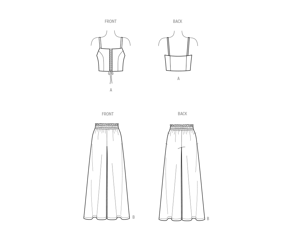 Patron New Look n°6779 – Brassière et pantalon