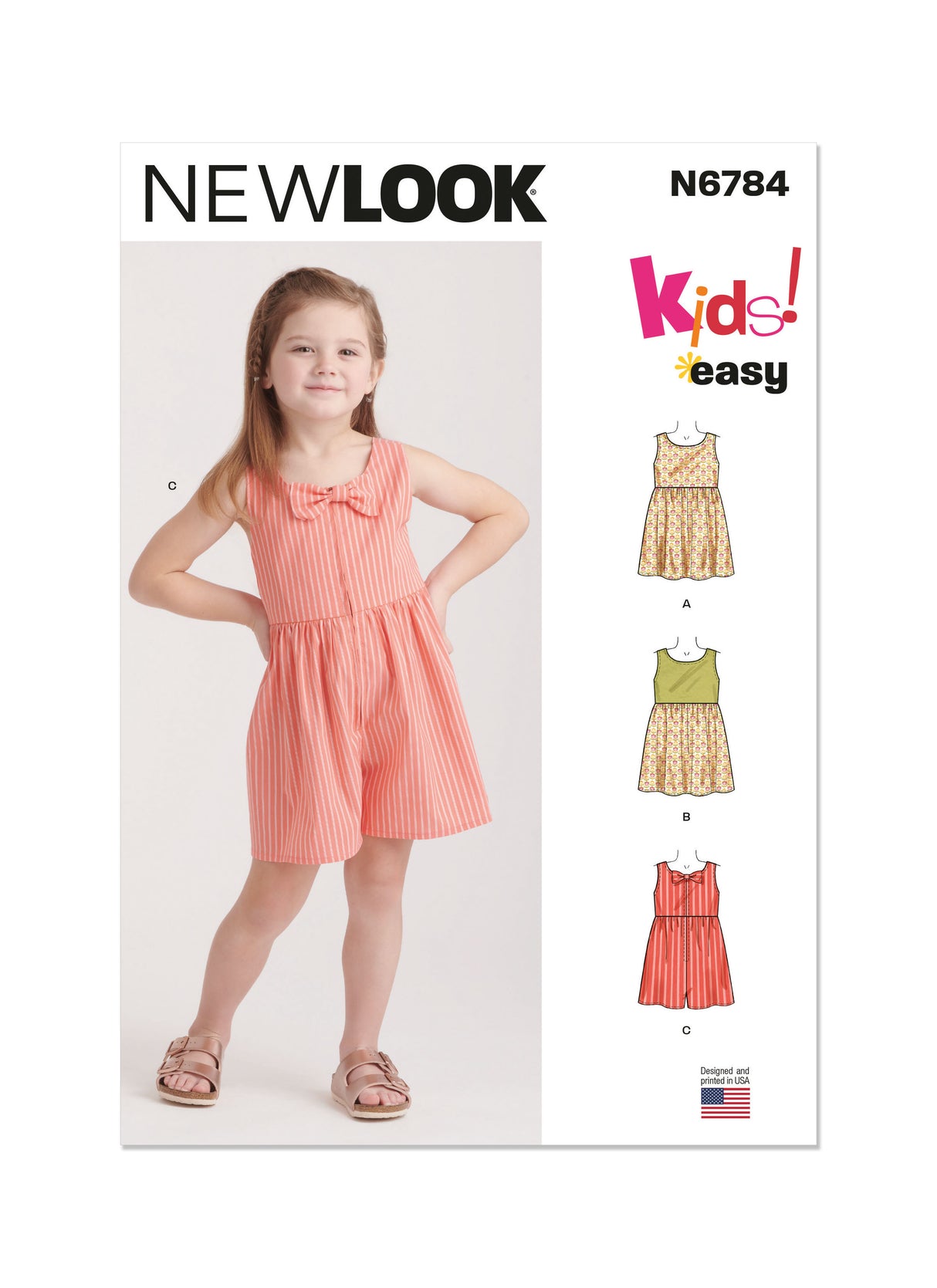 Patron New Look n°6784 – Robes et barboteuse pour enfants