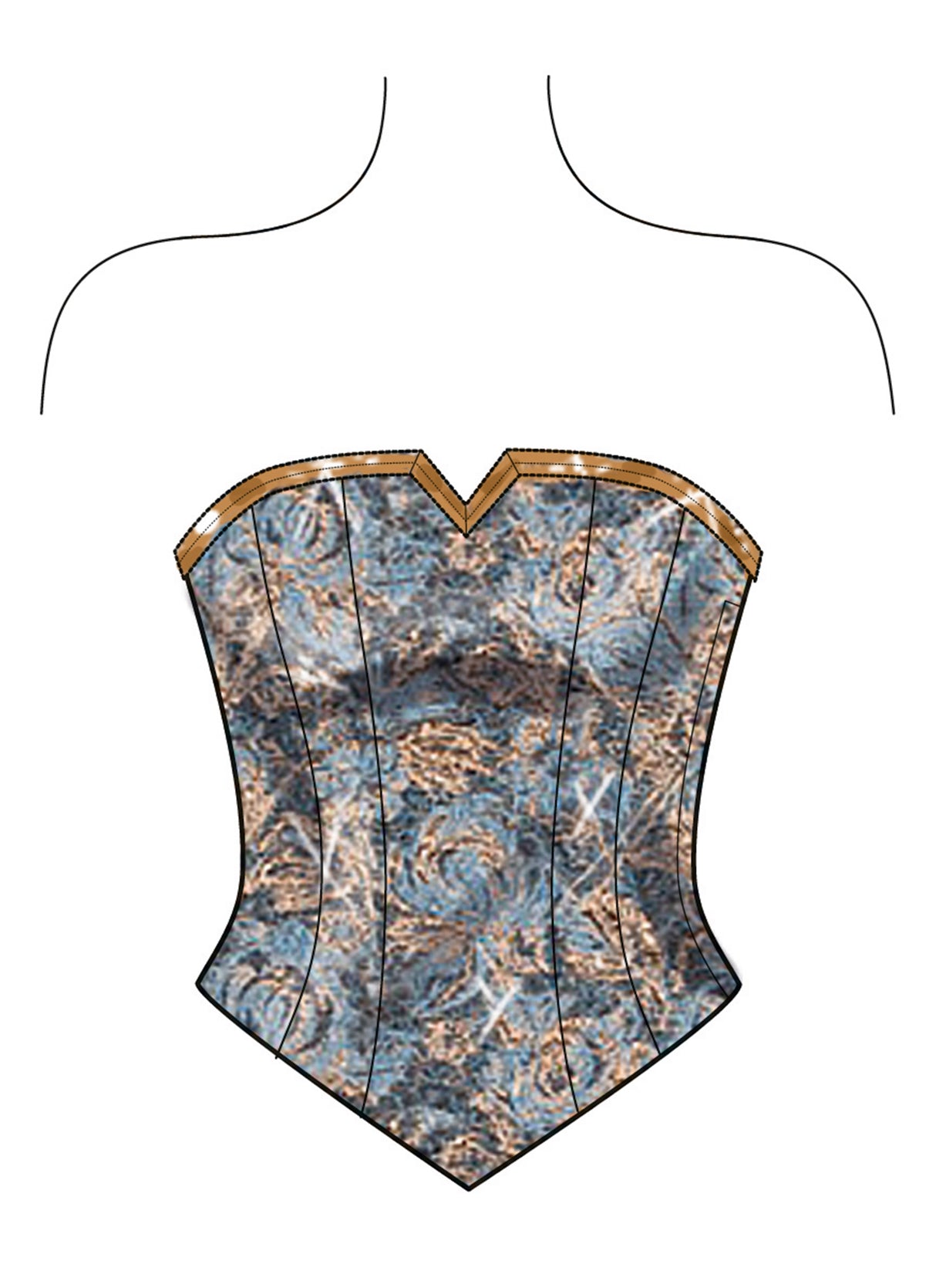 Patron New Look n°6787 - Corset, pantalon et jupe pour un style audacieux