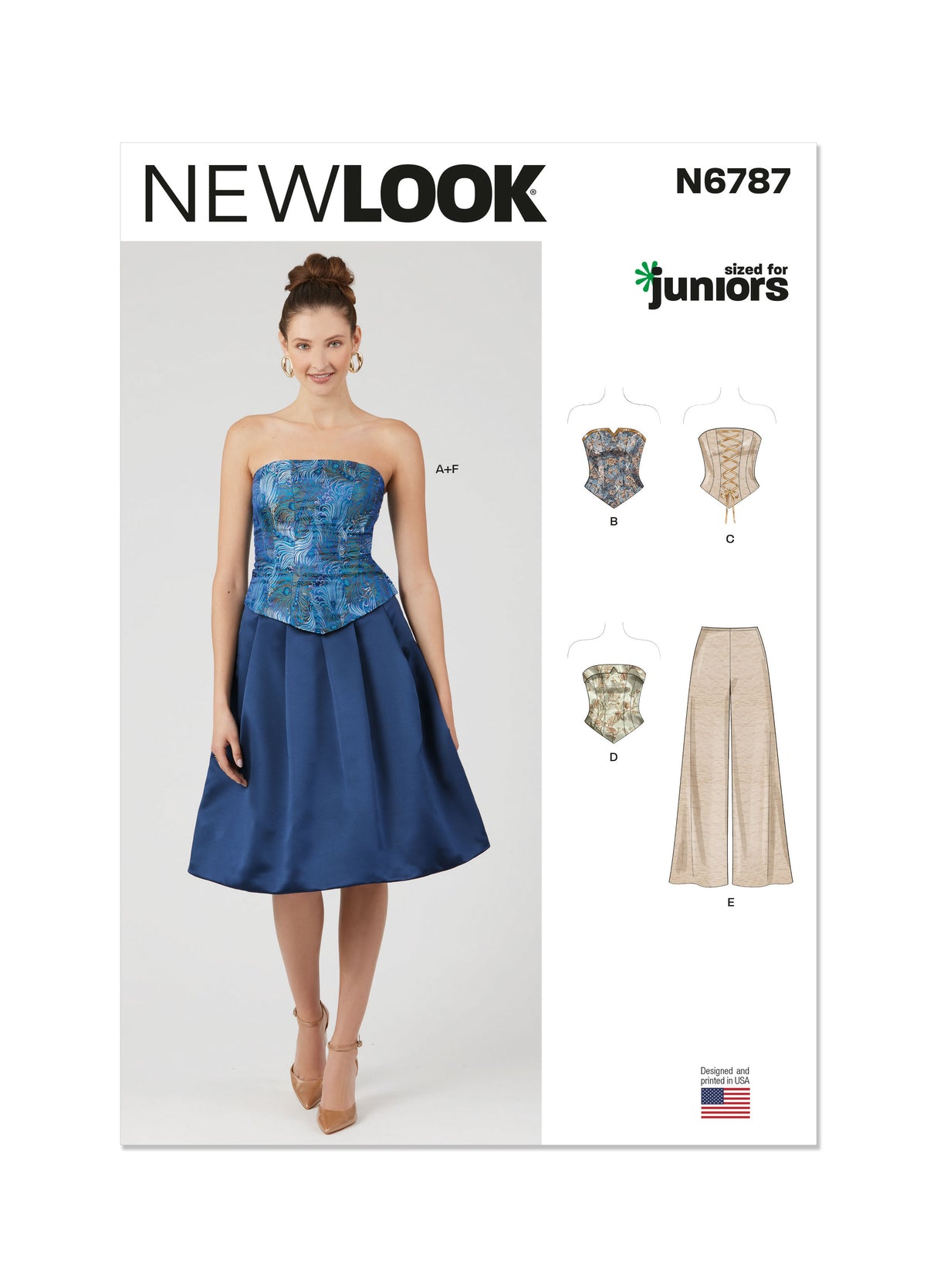 Patron New Look n°6787 - Corset, pantalon et jupe pour un style audacieux