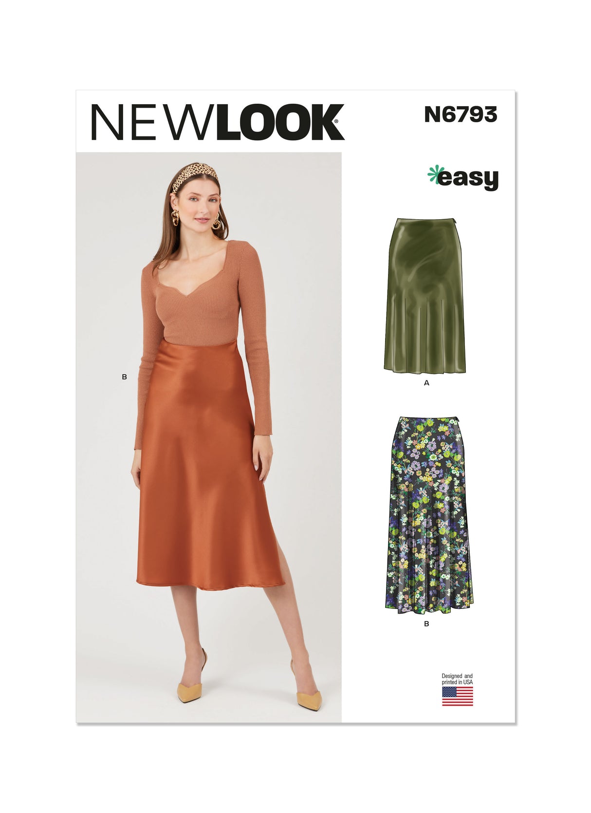 Patron New Look n°6793 - Jupes féminines avec variations de style