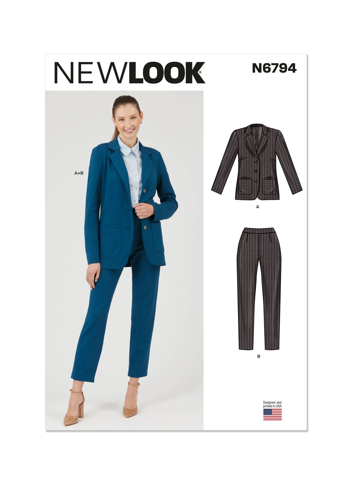 Patron New Look n°6794 - Veste et pantalon pour femmes avec variations de style