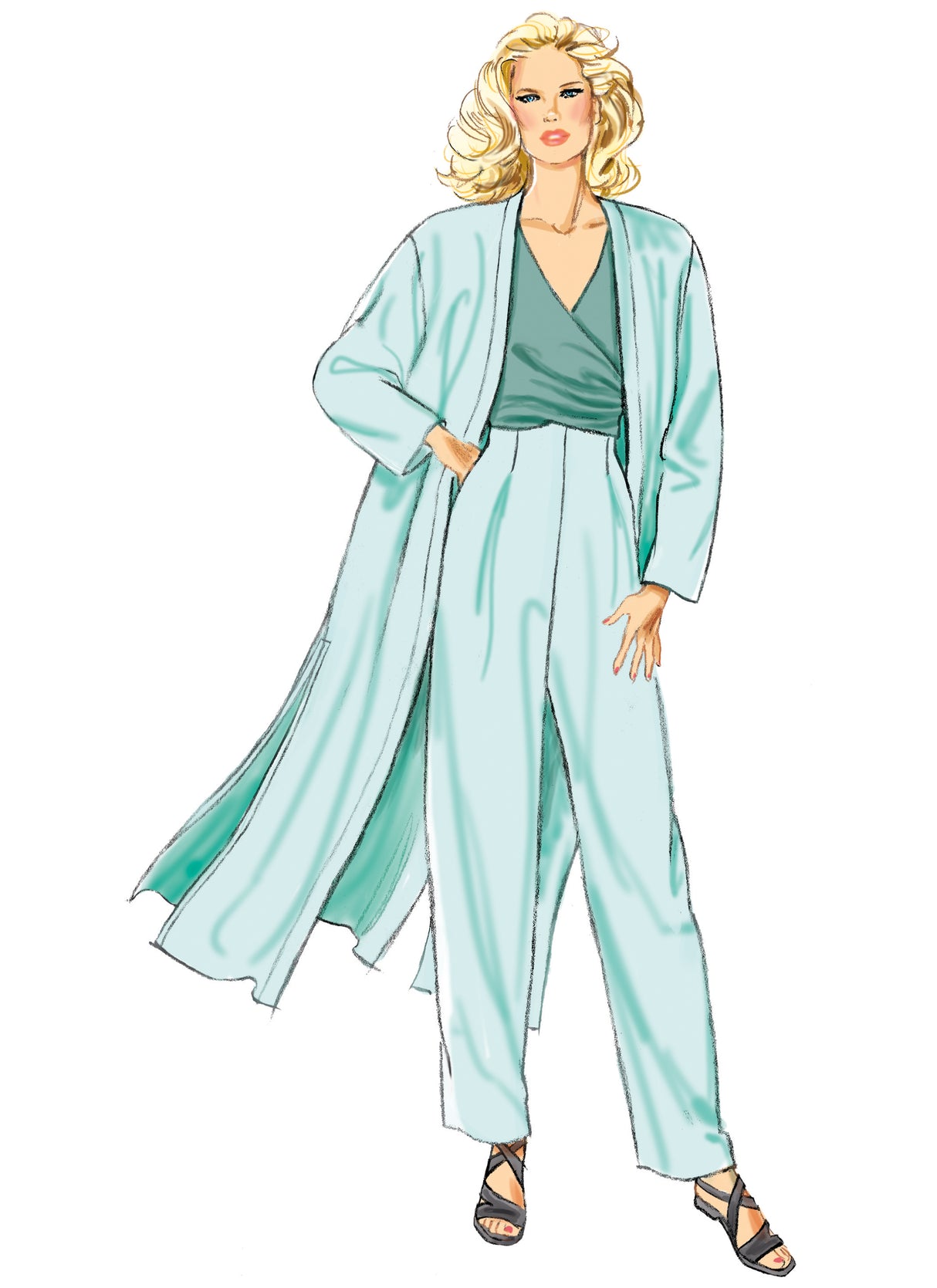 Patron New Look n°6796 – Manteau, hauts & pantalon