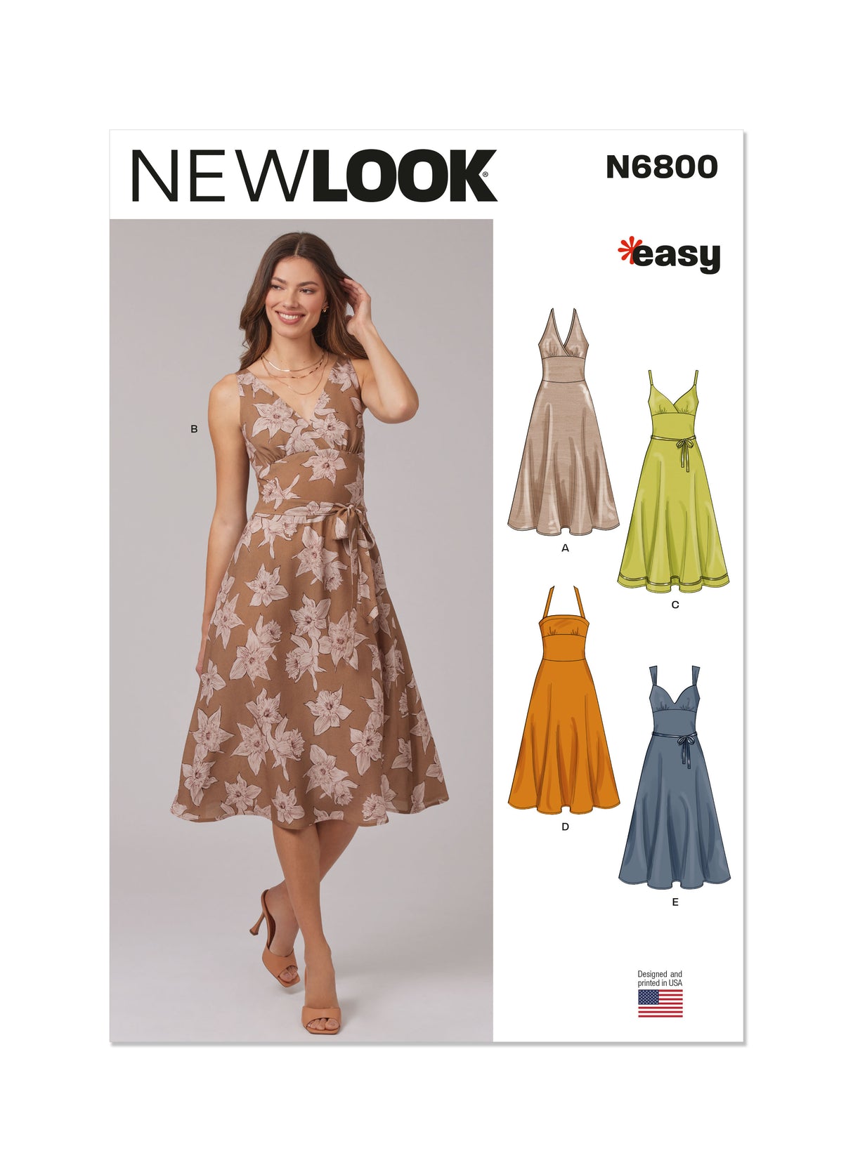 Patron New Look n°6800 – Robes à bretelles & encolure halter
