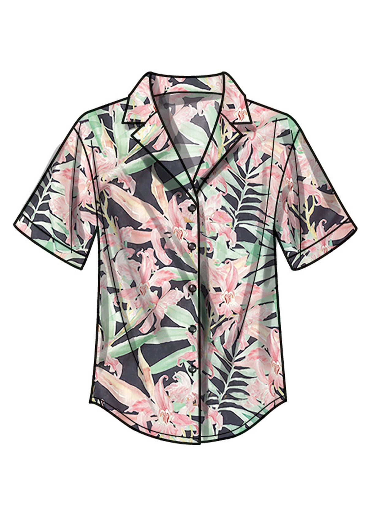 Patron New Look n°6802 – Chemise décontractée, pantalon et short