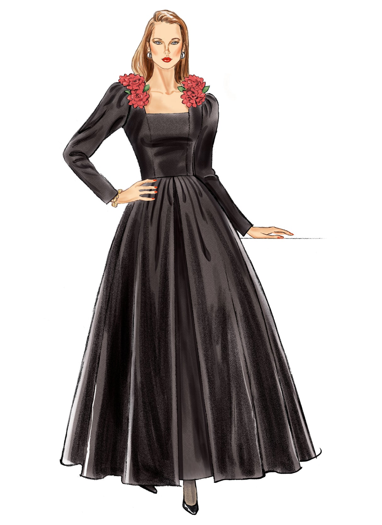Patron New Look n°6807 – Robes de soirée longues