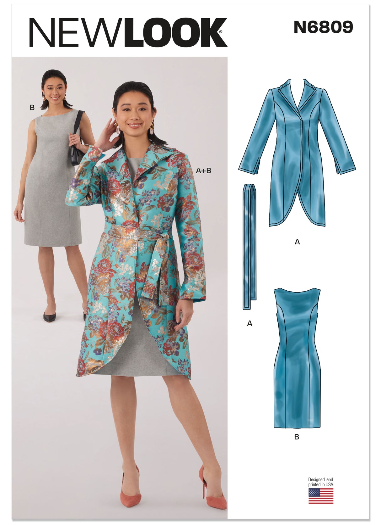 Patron New Look n°6809 – Veste doublée & robe ceinturée