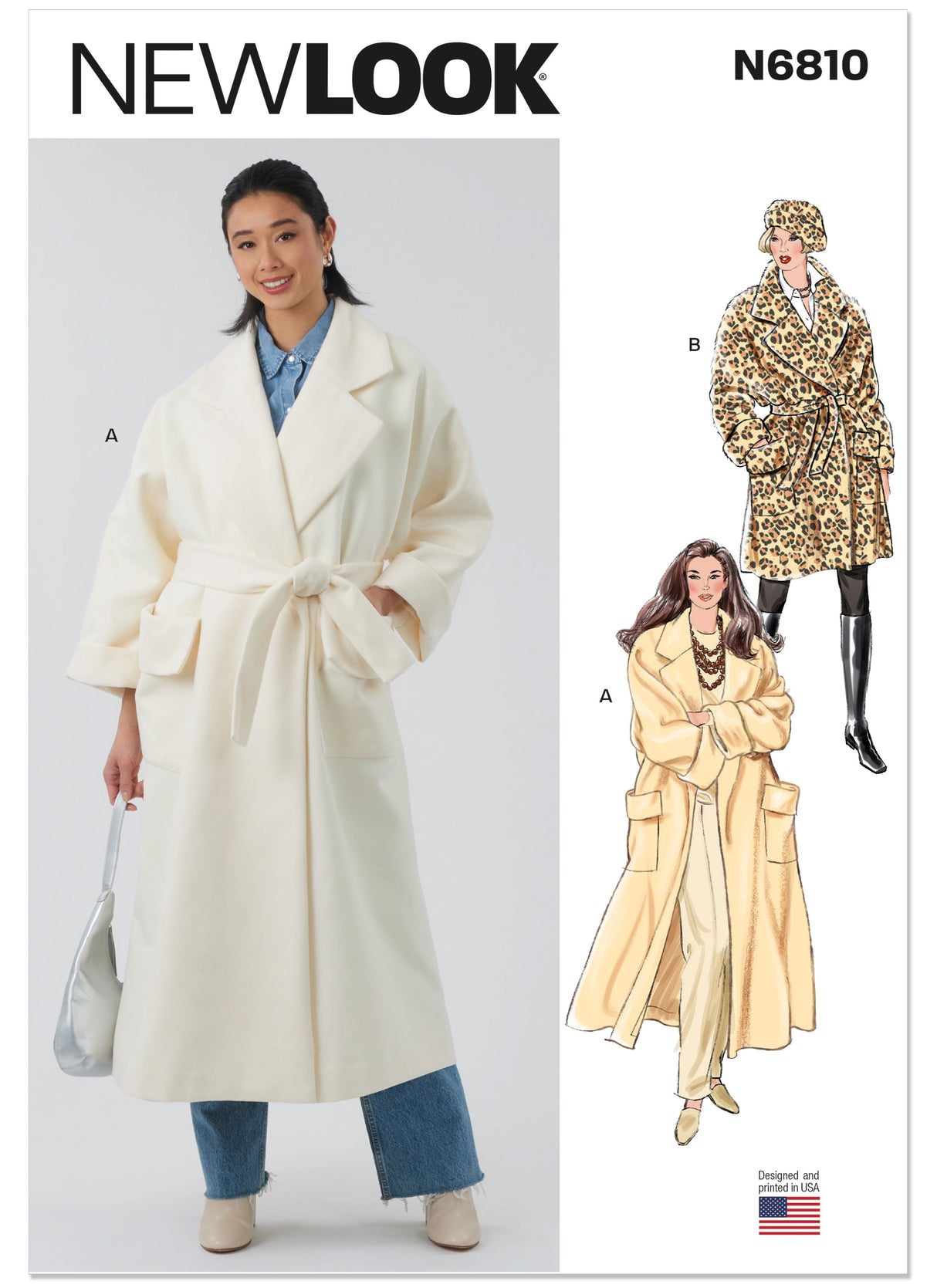 Patron New Look n°6810 – Manteau swing surdimensionné