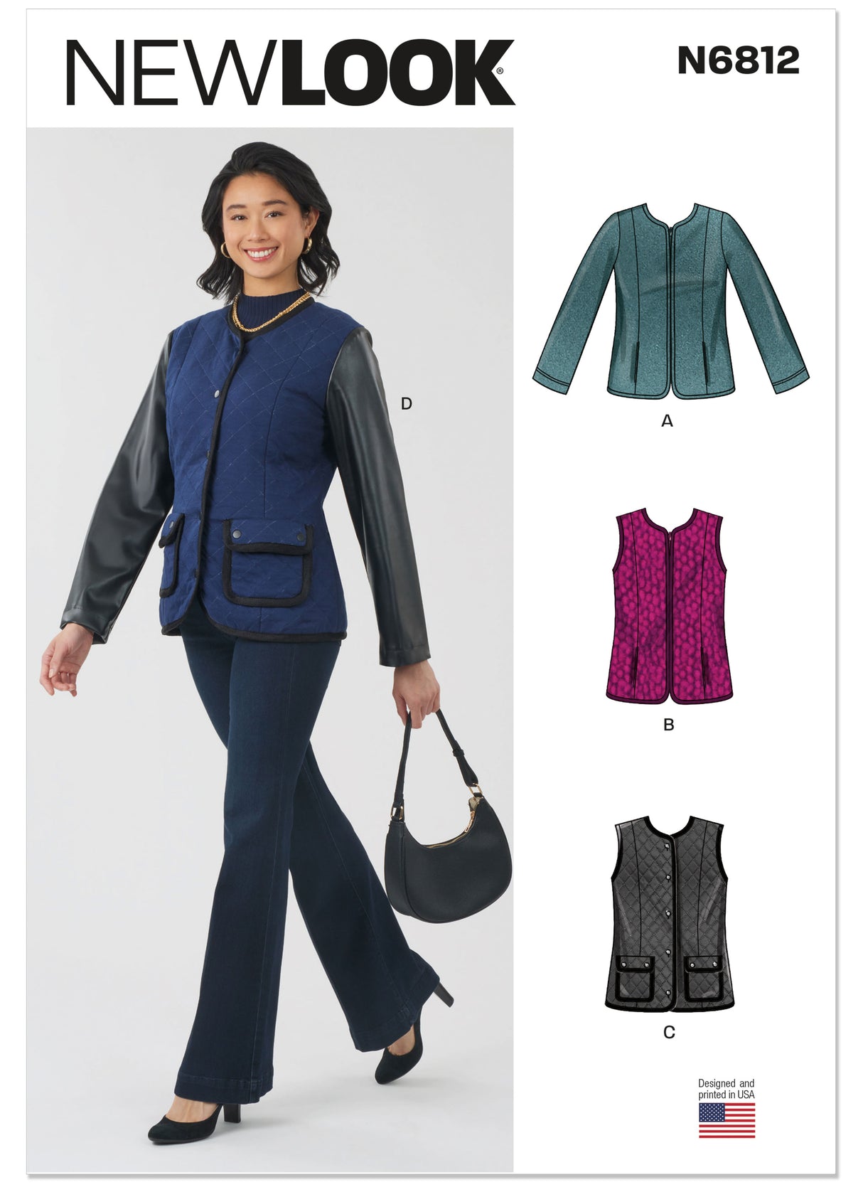 Patron New Look n°6812 – Veste et gilet ajustables