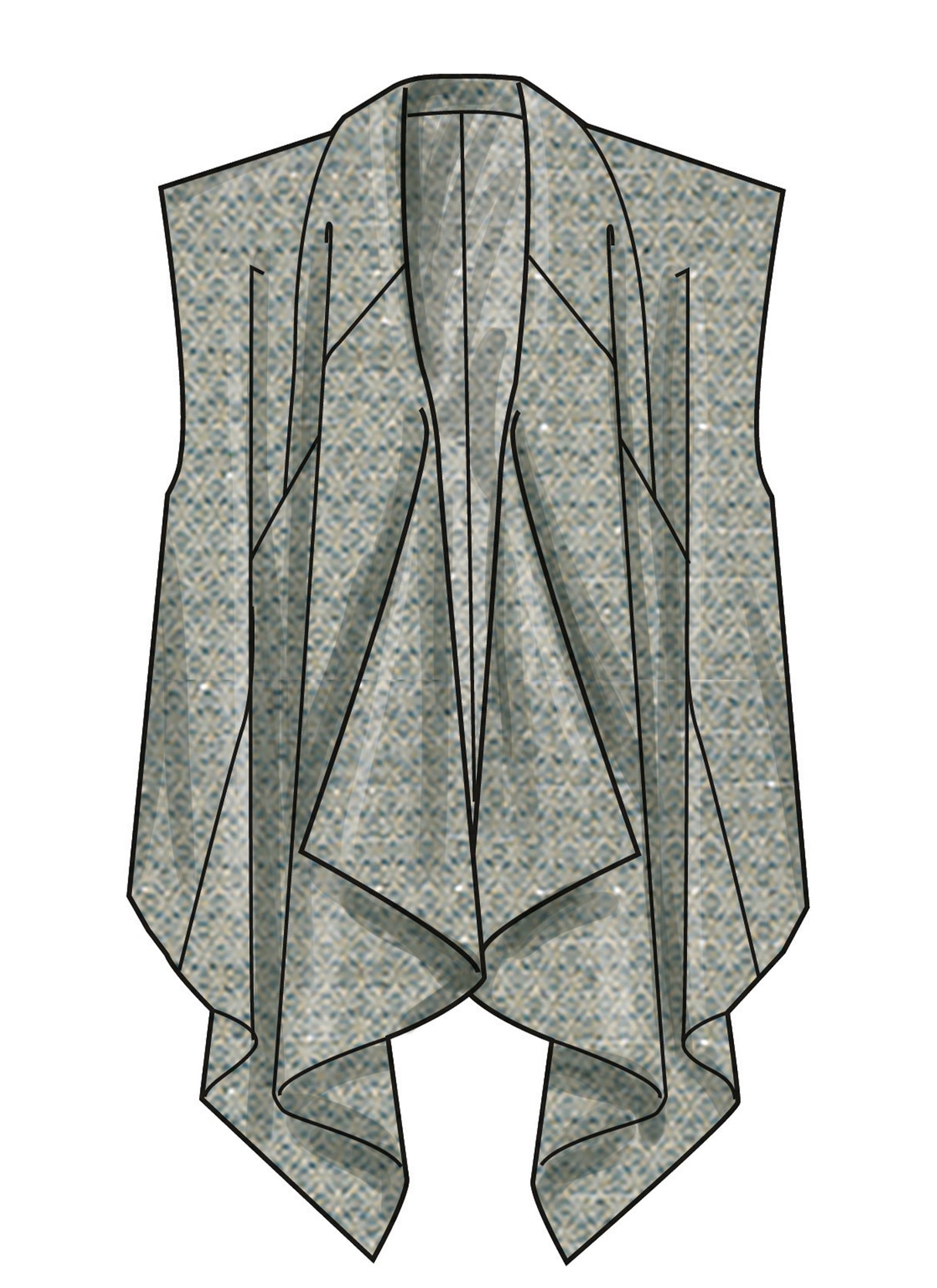 Patron New Look n°6817 – Veste drapée & pantalon droit