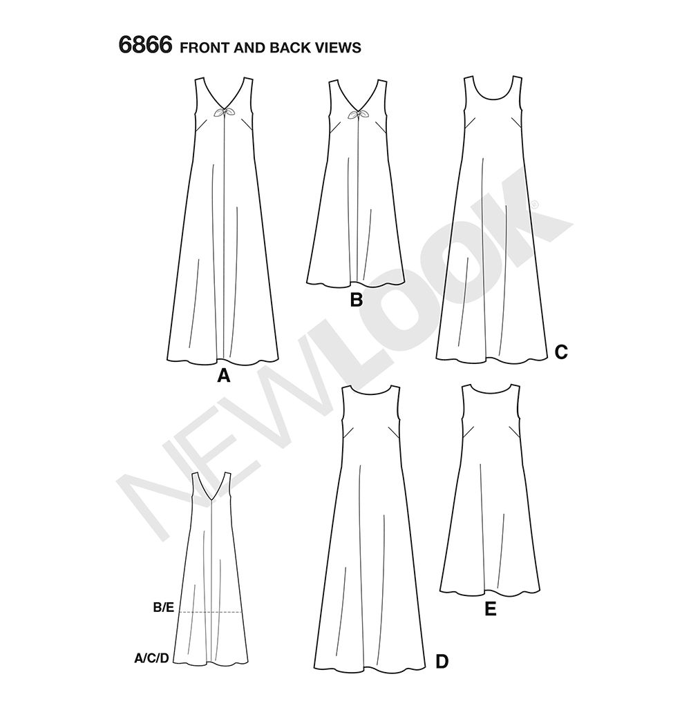 Patron New Look n°6866 – Robe femme
