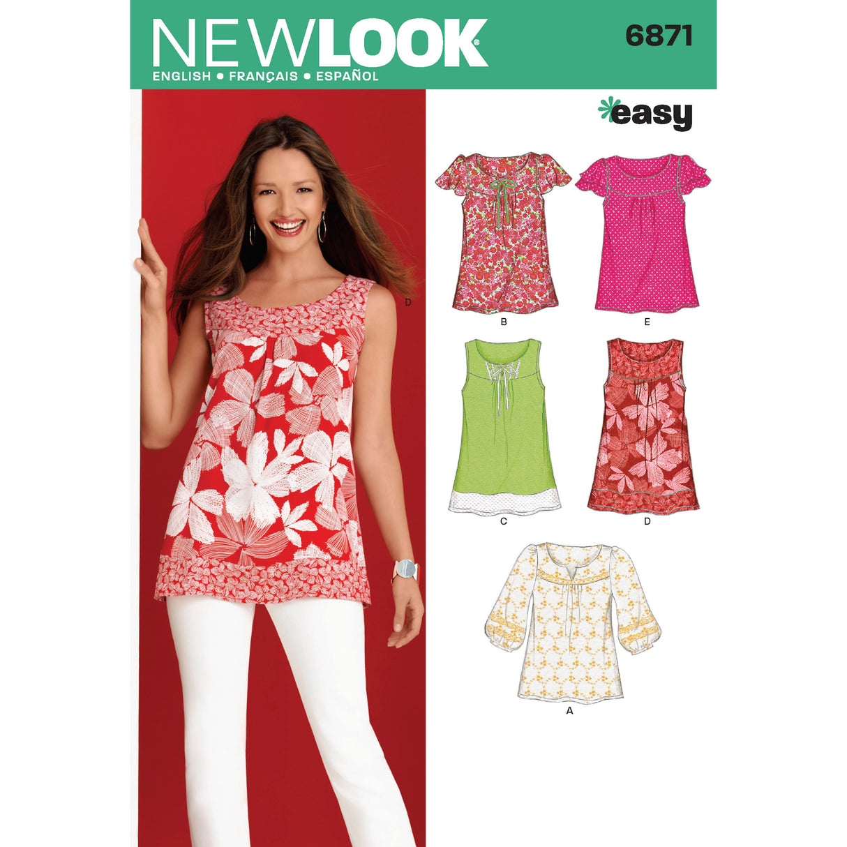 Patron New Look n°6871 – T-shirt et tunique femme