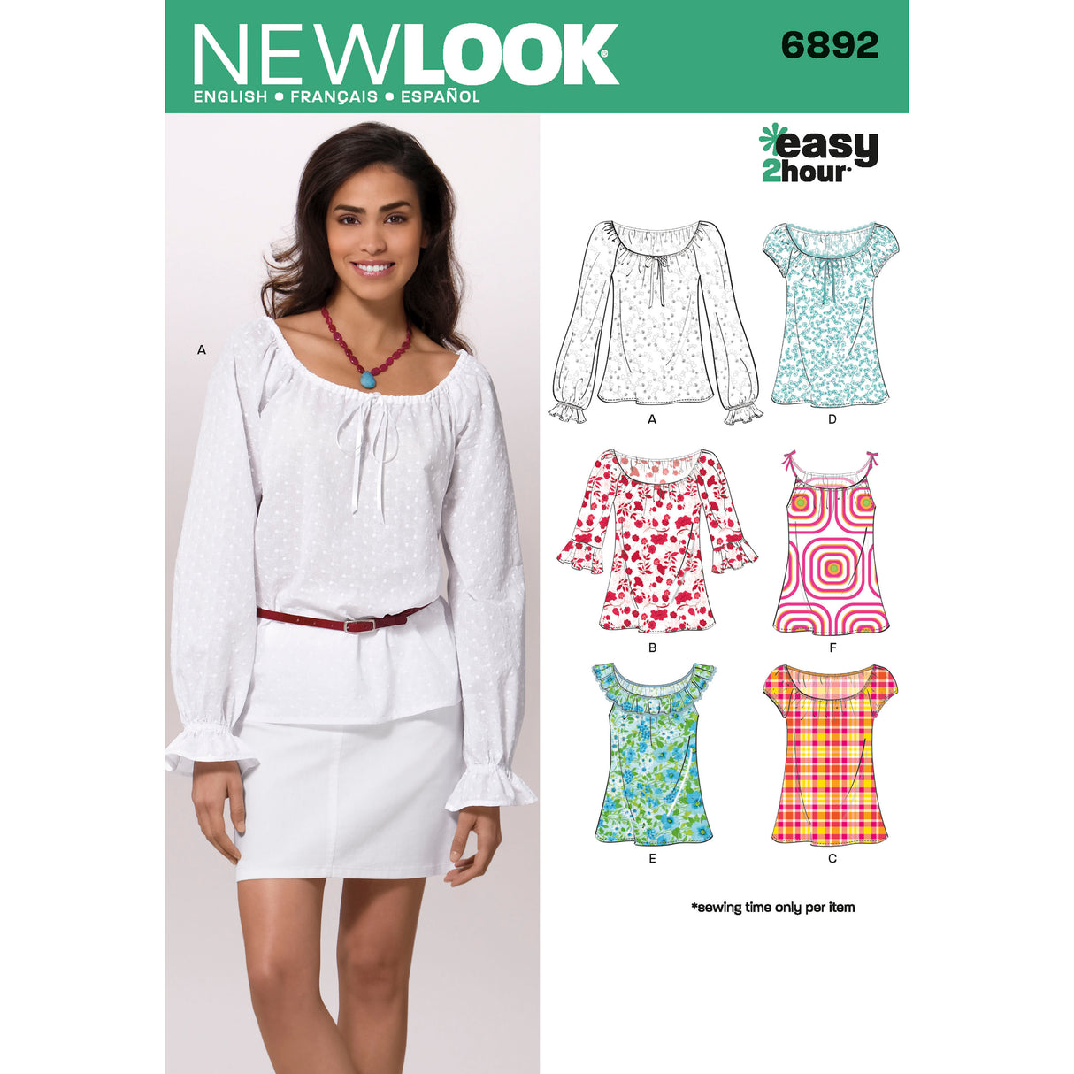 Patron New Look n°6892 – Blouse romantique pour femme