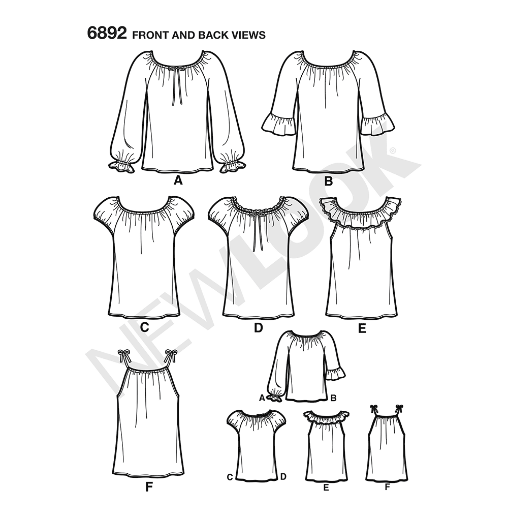 Patron New Look n°6892 – Blouse romantique pour femme