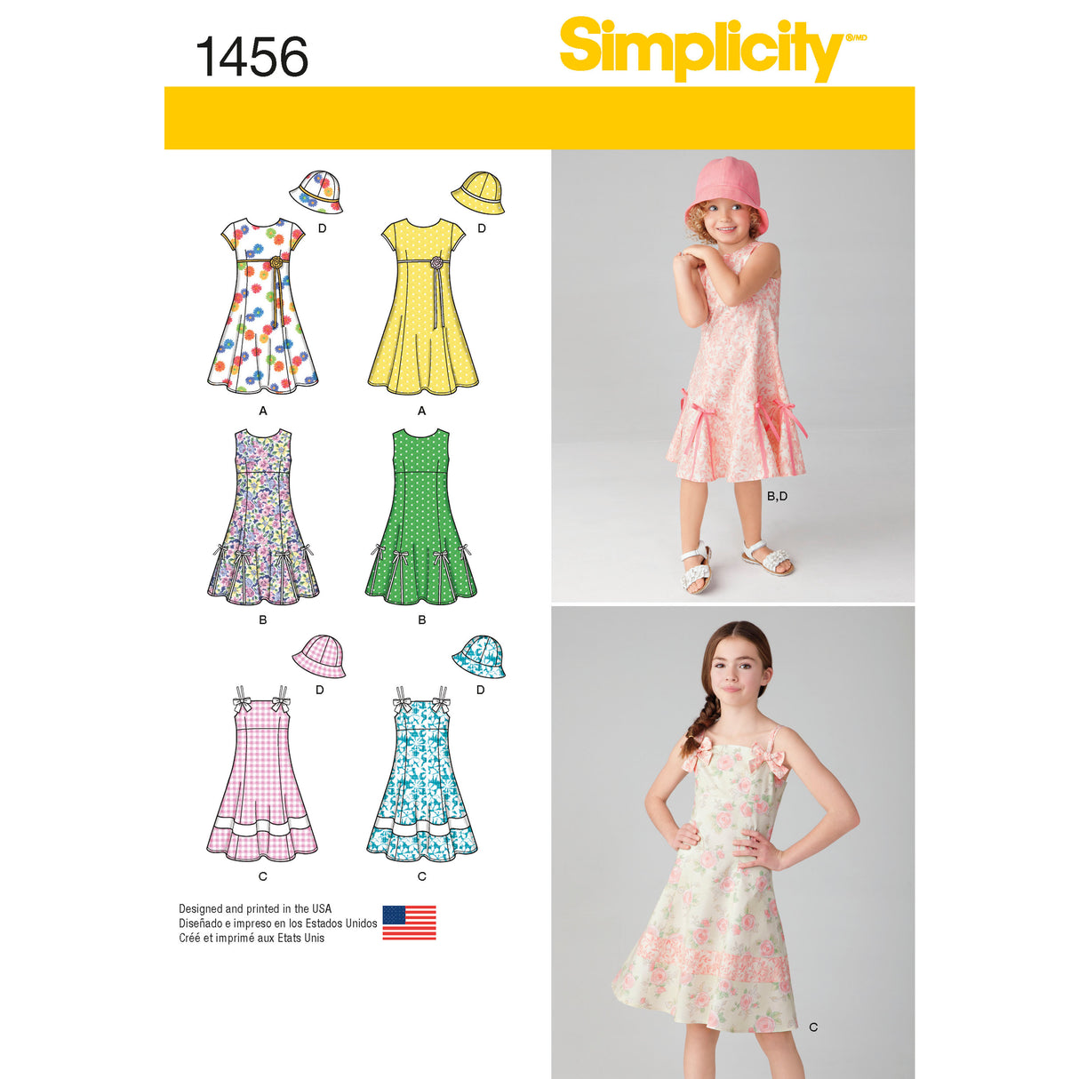 Patron Simplicity n°1456 – Robe et chapeau pour fillette