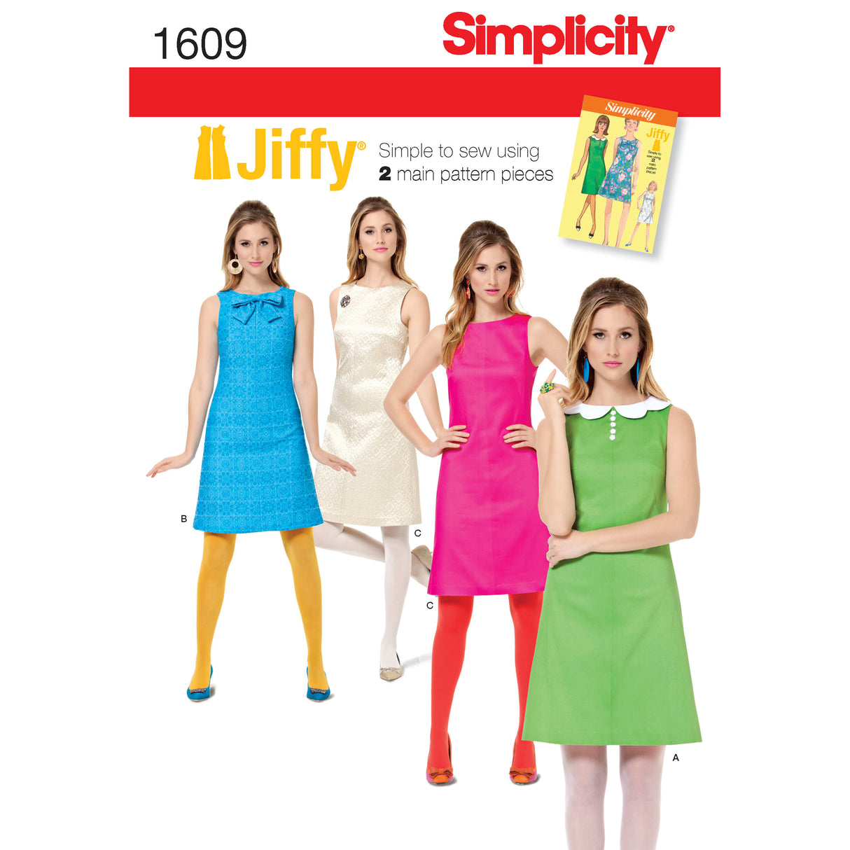 Patron Simplicity n°1609 – Robe trapèze vintage