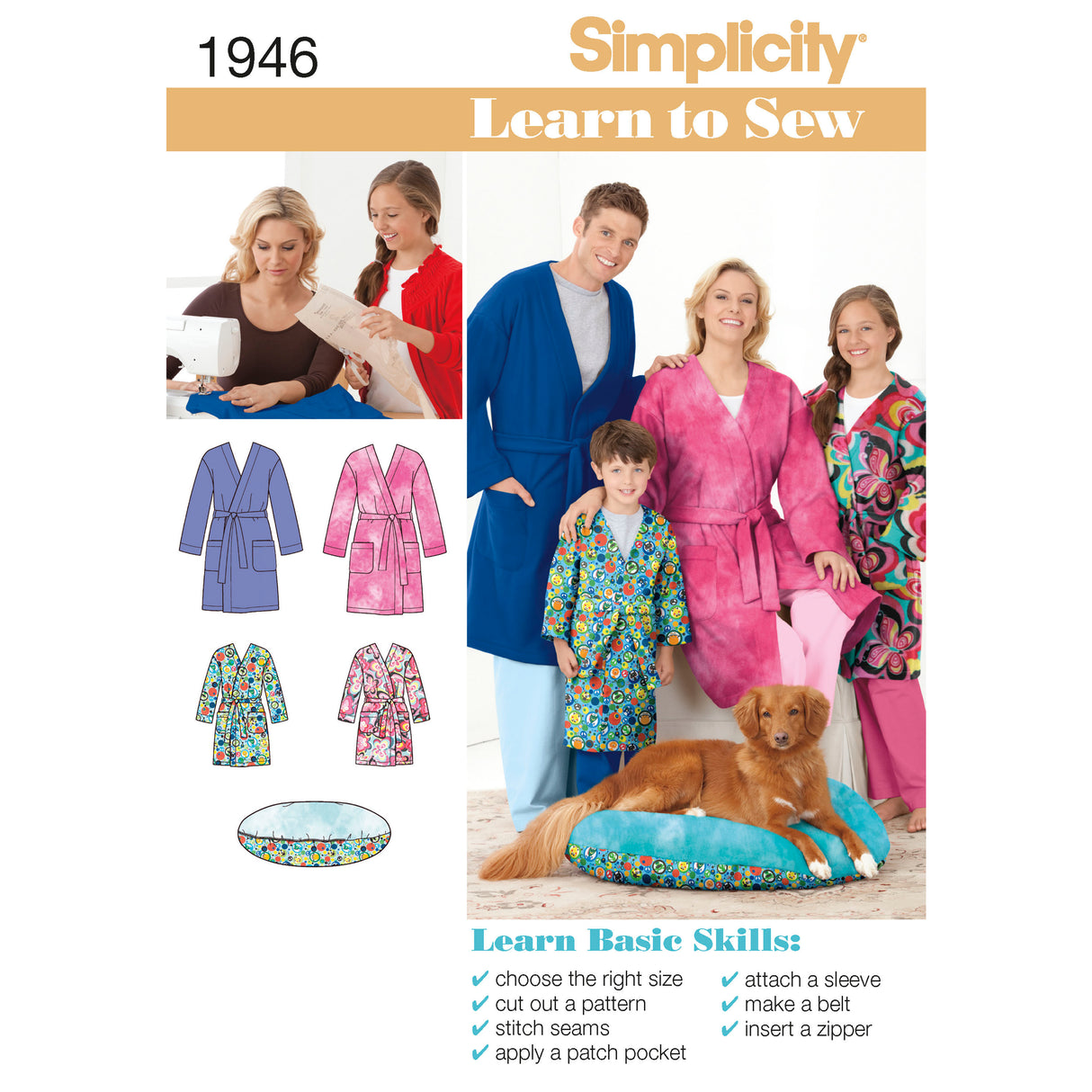Patron Simplicity n°1946 – Peignoirs pour toute la famille