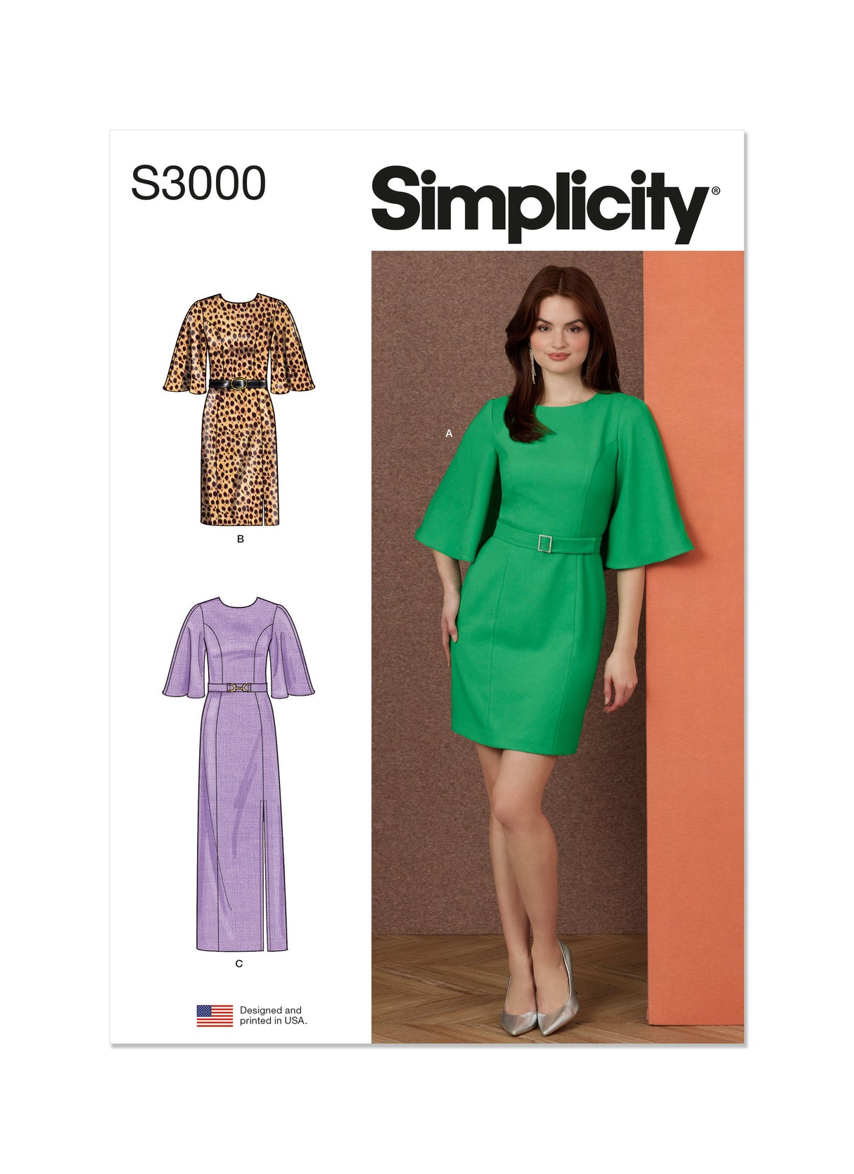 Patron Simplicity n°3000 – Robe ajustée 3 longueurs
