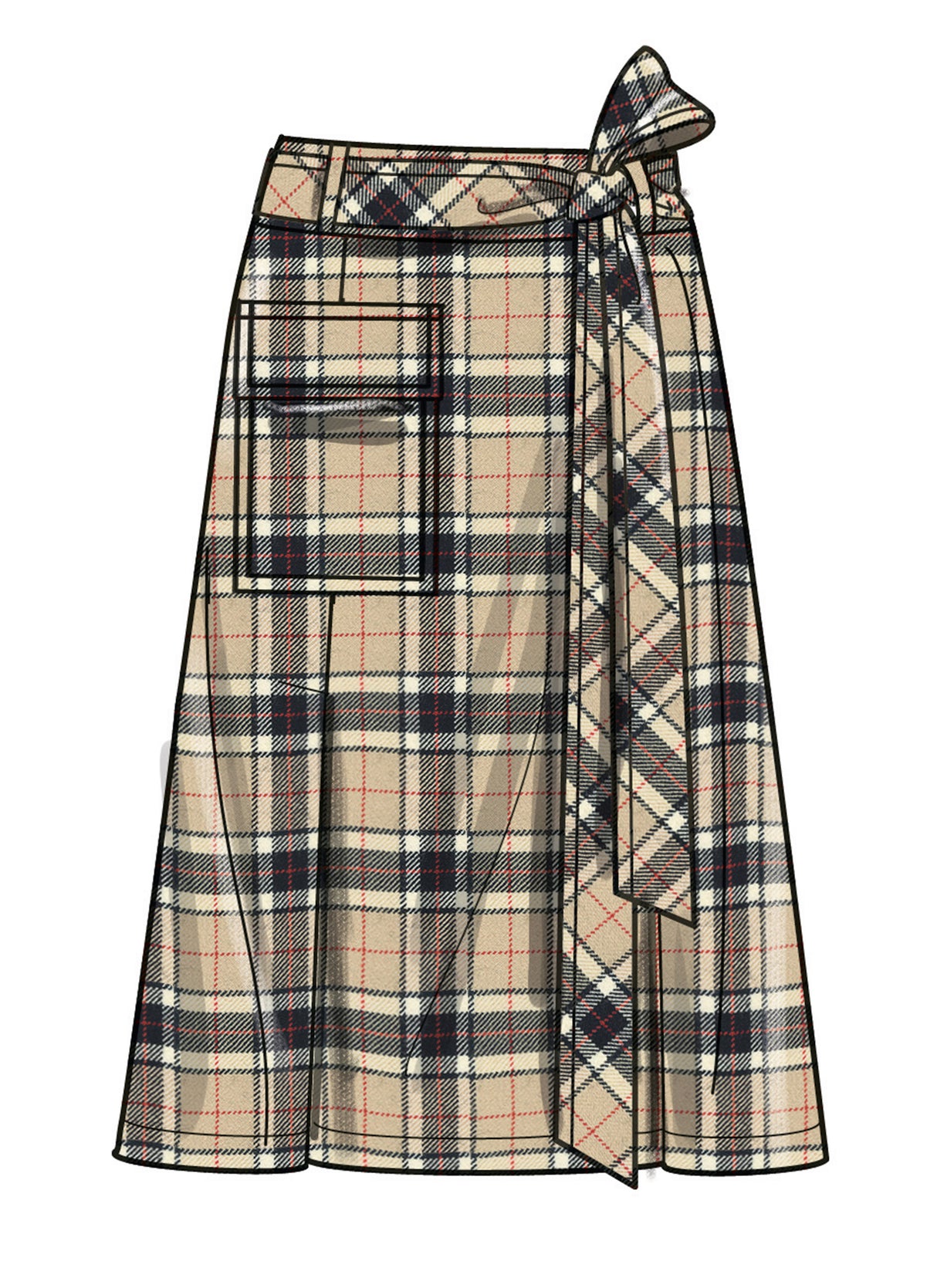 Patron Simplicity n°3005 – Jupe évasée à panneaux