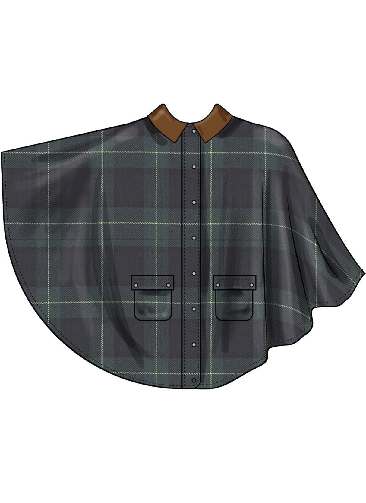 Patron Simplicity n°3033 - Capes féminines à zip & col