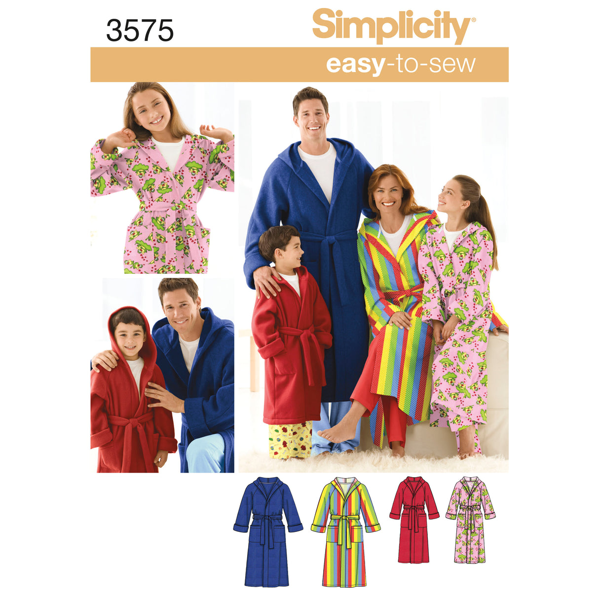 Patron Simplicity n°3575 – Robe de chambre pour toute la famille