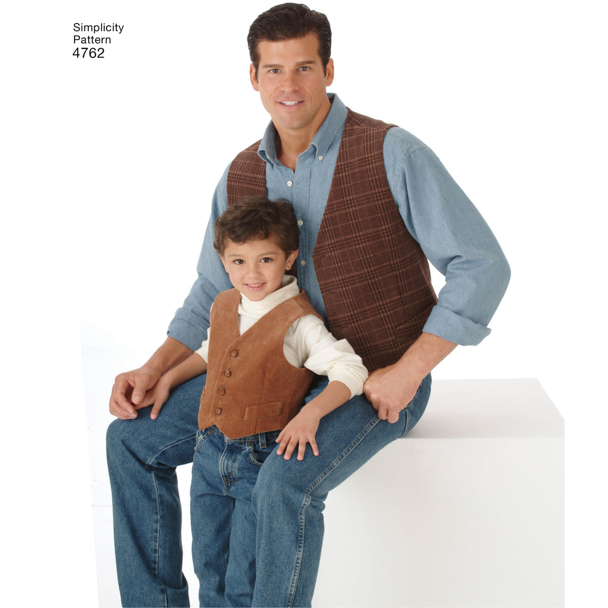 Patron Simplicity n°4762 – Gilets et cravates pour homme et garçon