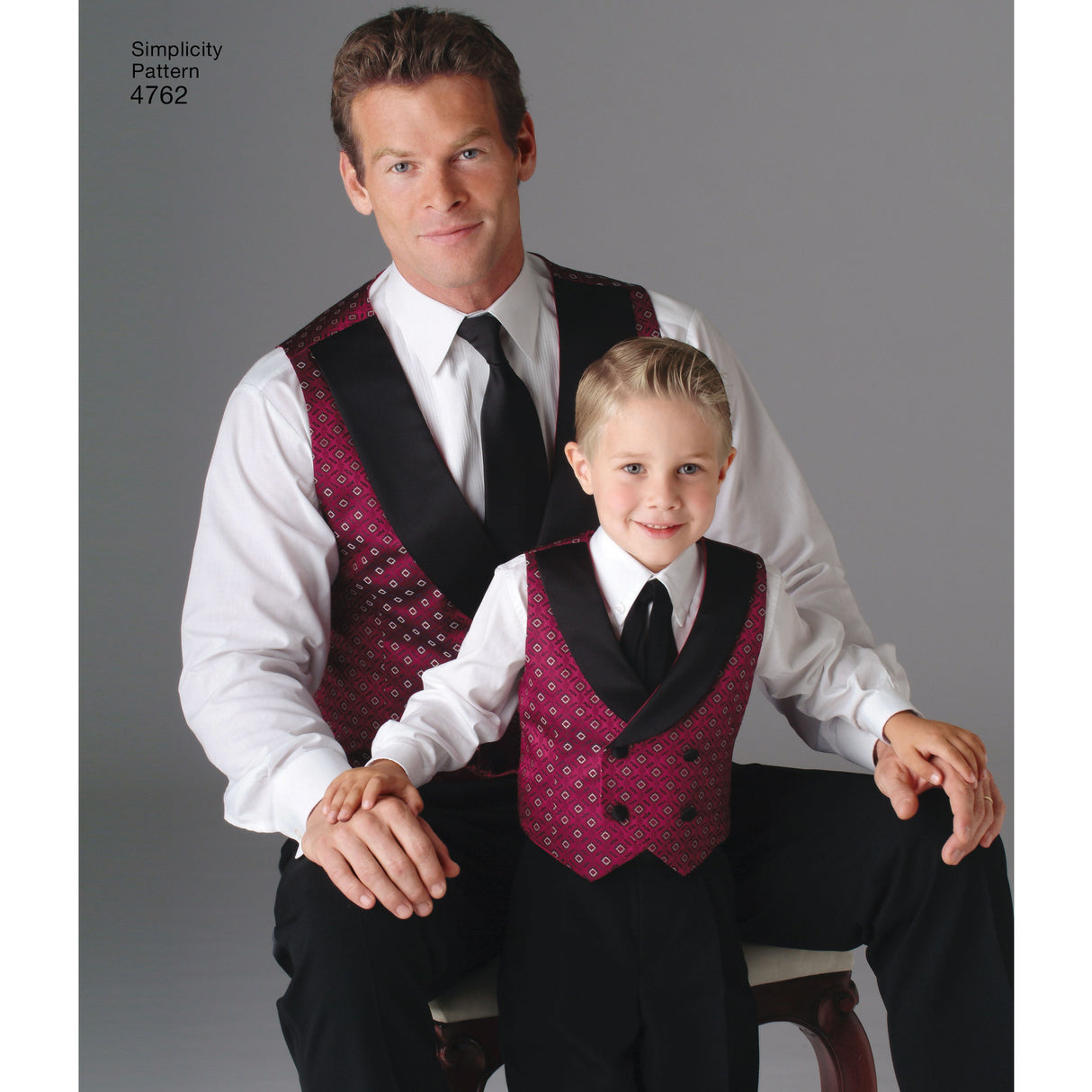 Patron Simplicity n°4762 – Gilets et cravates pour homme et garçon