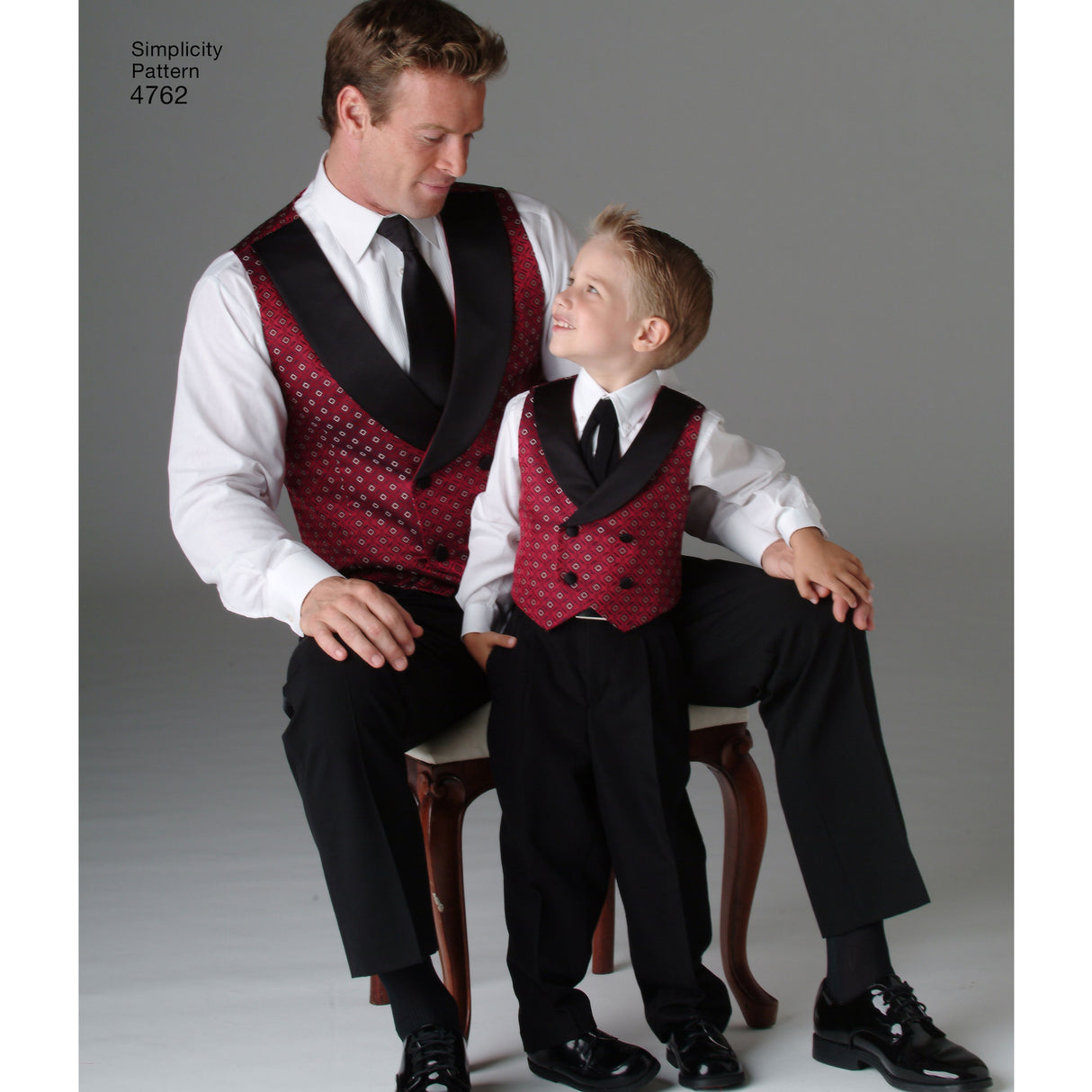 Patron Simplicity n°4762 – Gilets et cravates pour homme et garçon