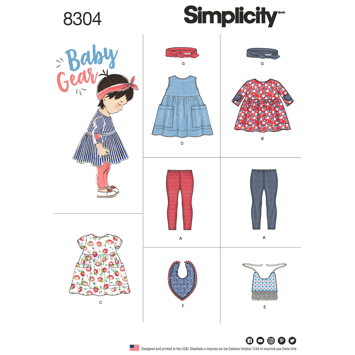 Patron Simplicity n°8304 - Ensemble pour fillette