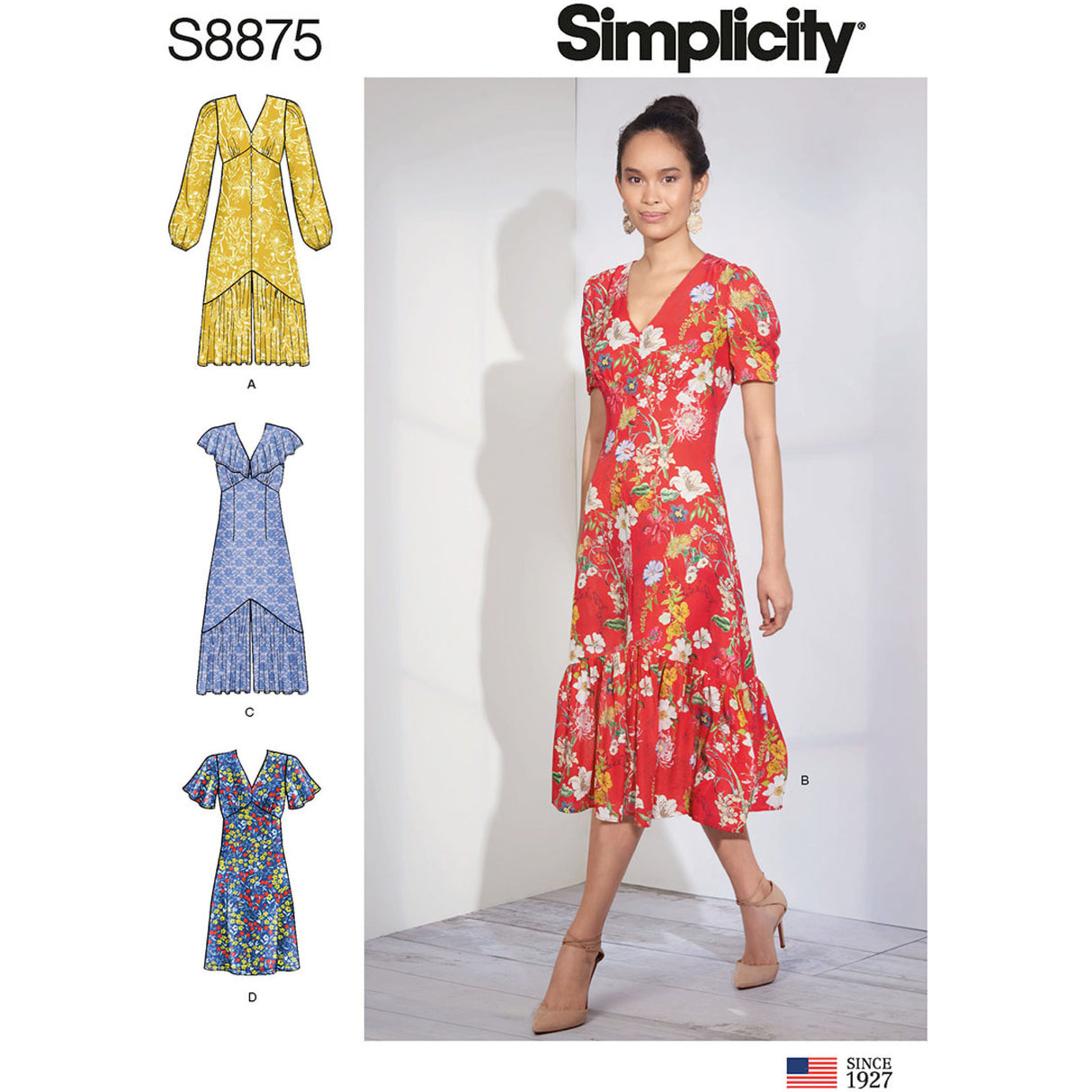Patron Simplicity n°8875 – Robe à empire volantée