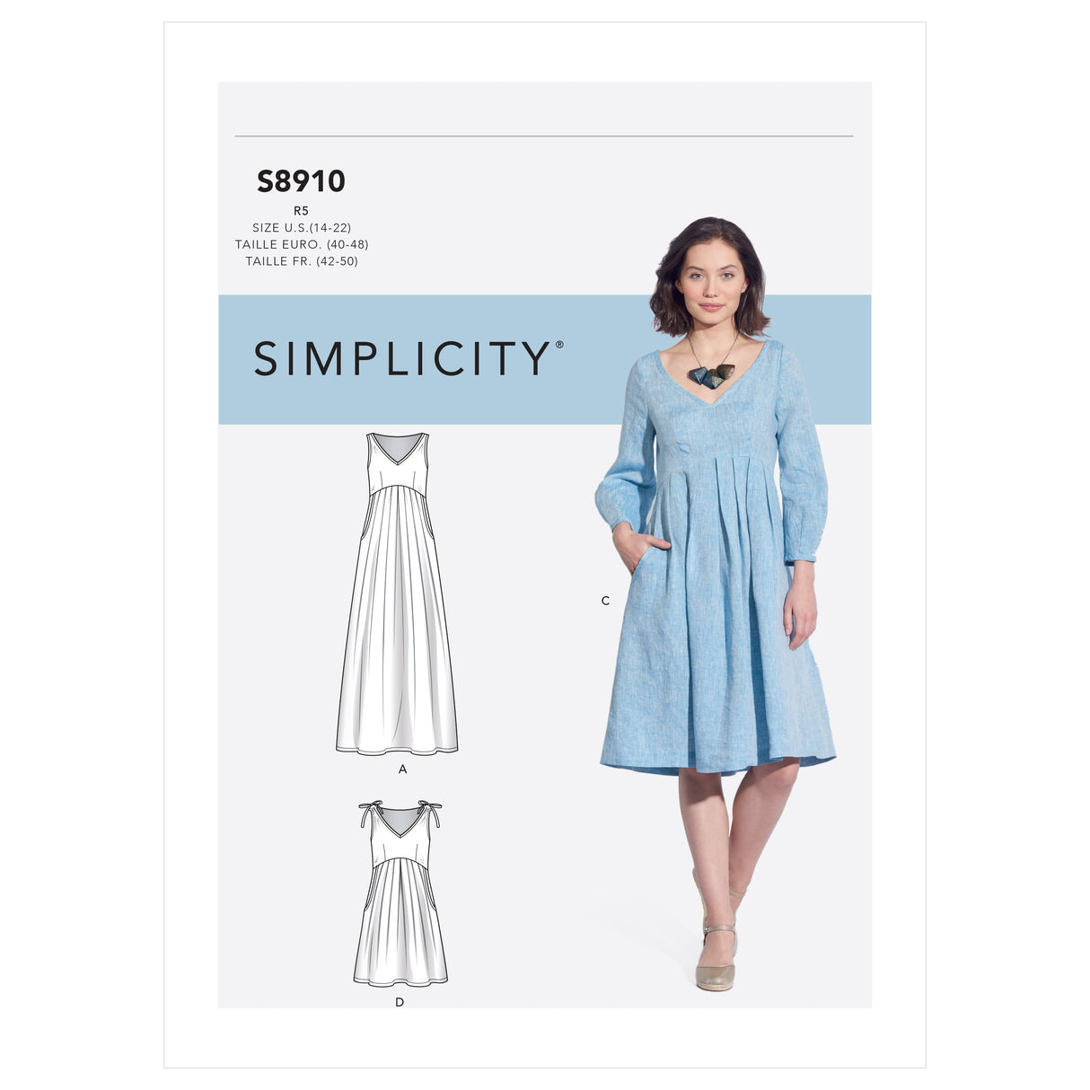 Patron Simplicity n°8910 – Robe mi‑saison à volants
