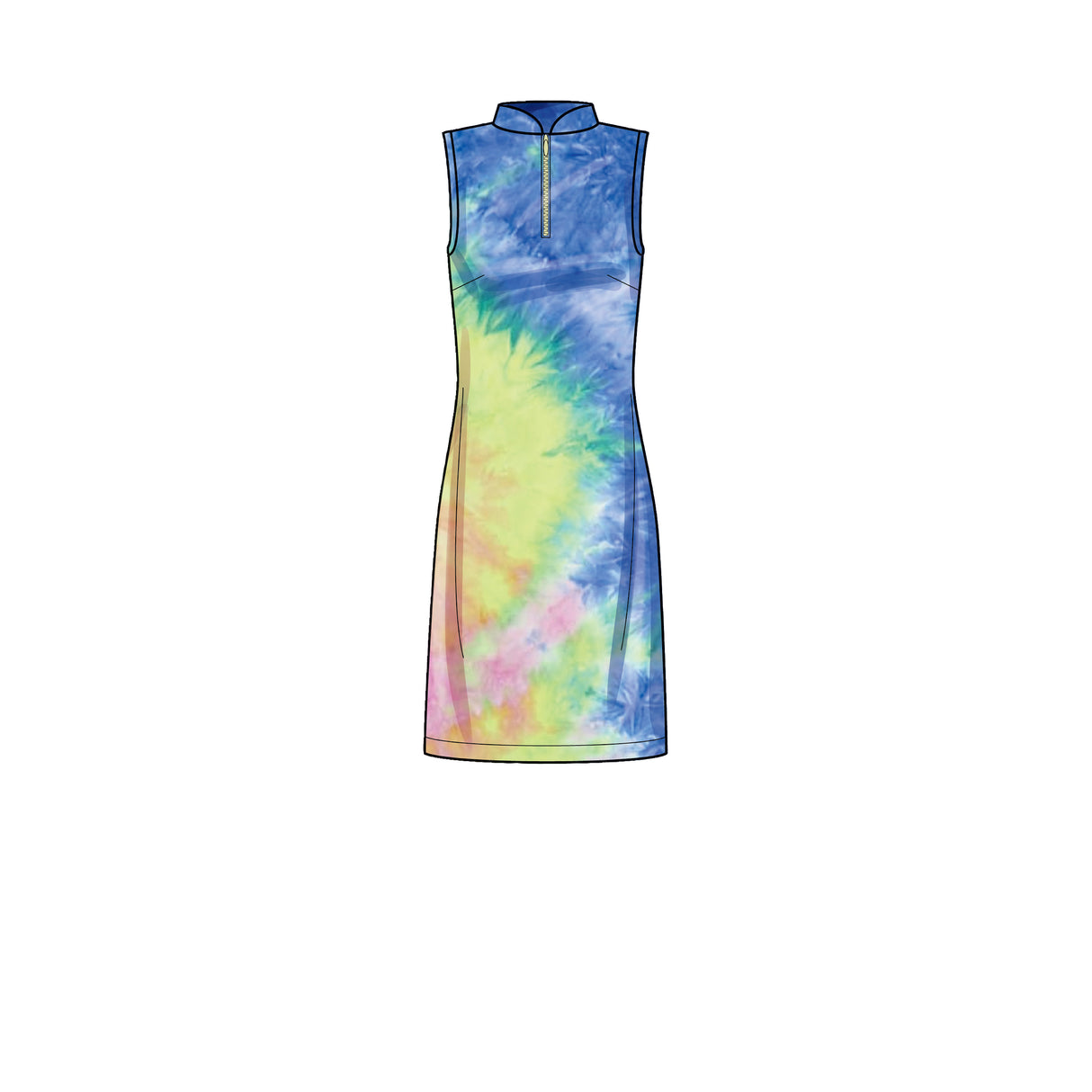 Patron Simplicity n°9328 – Robe et top en maille avec col montant et demi-zip