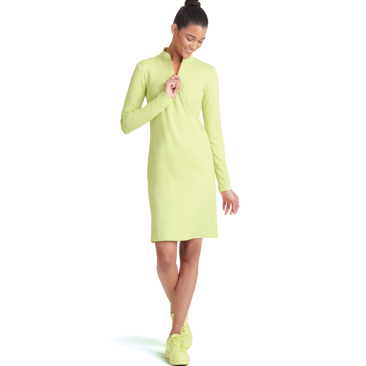 Patron Simplicity n°9328 – Robe et top en maille avec col montant et demi-zip