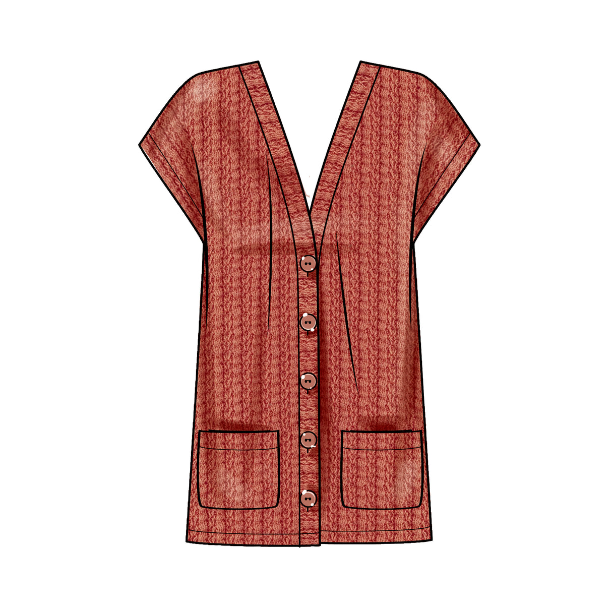 Patron Simplicity n°9374 – Gilets en tricot pour femme