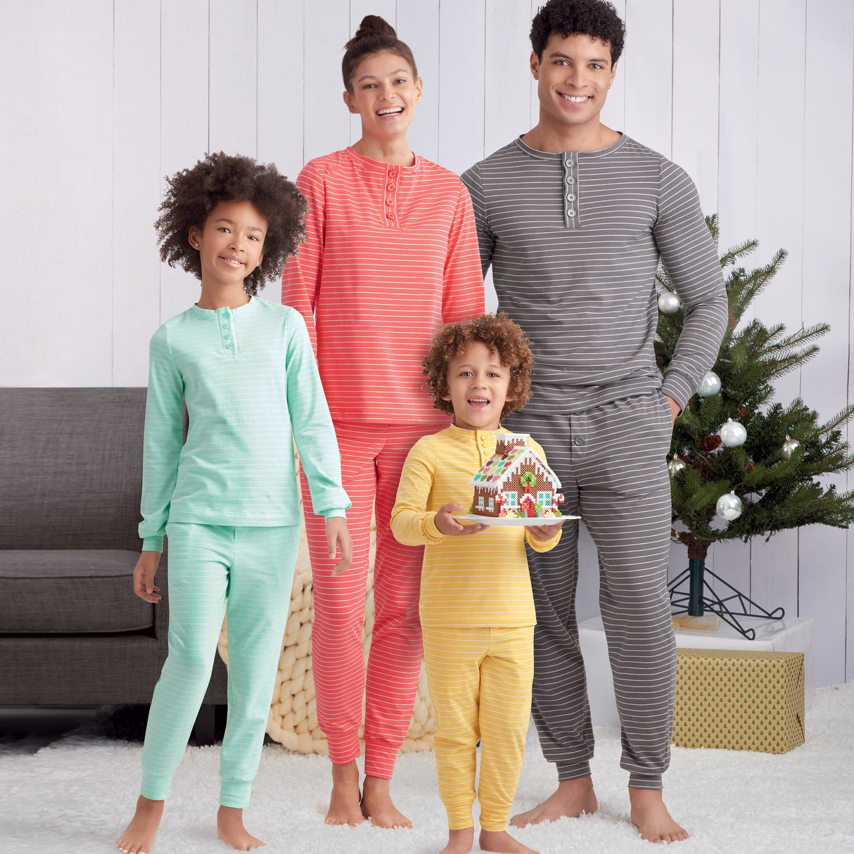Patron Simplicity n°9455 – Ensemble haut henley et legging pour toute la famille