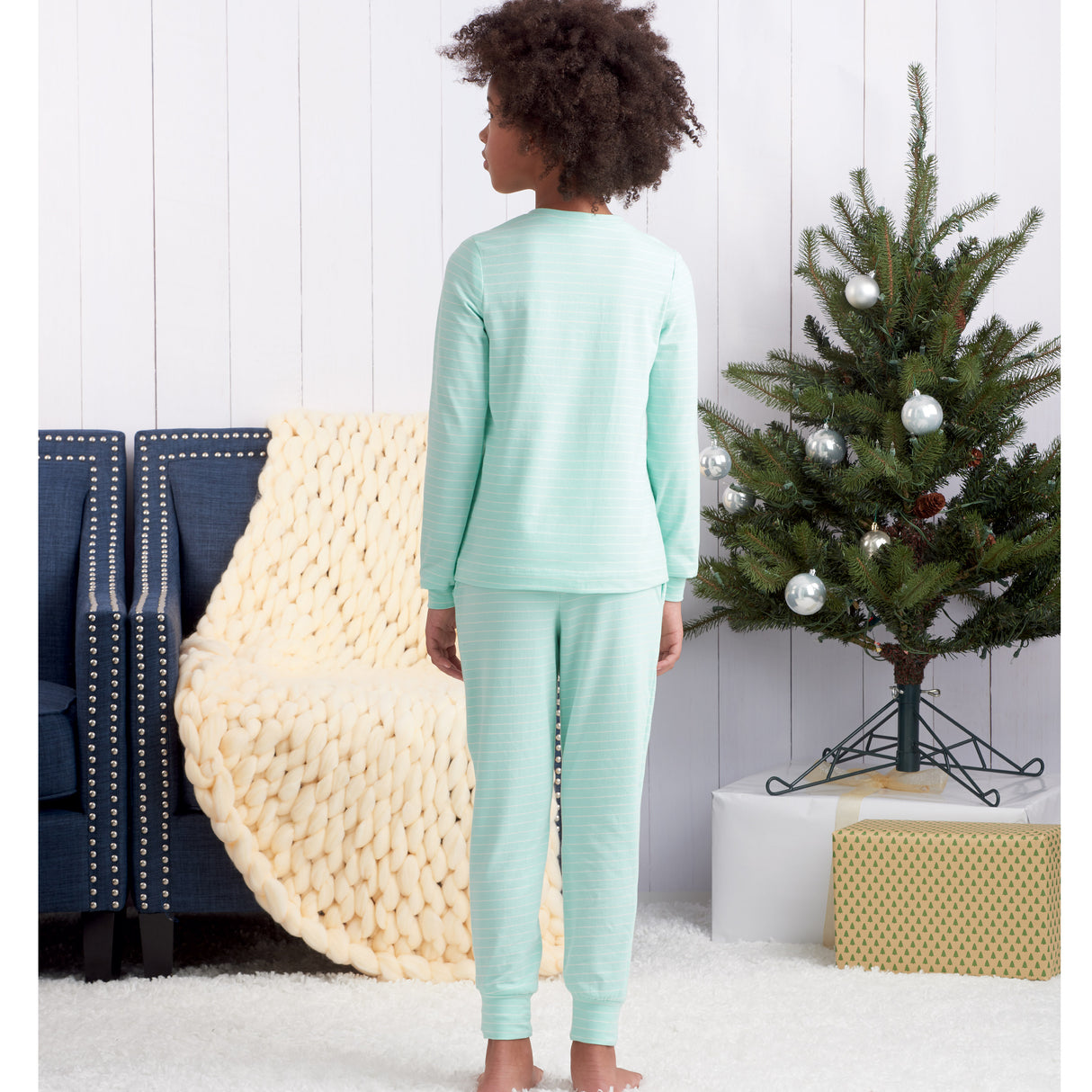 Patron Simplicity n°9455 – Ensemble haut henley et legging pour toute la famille