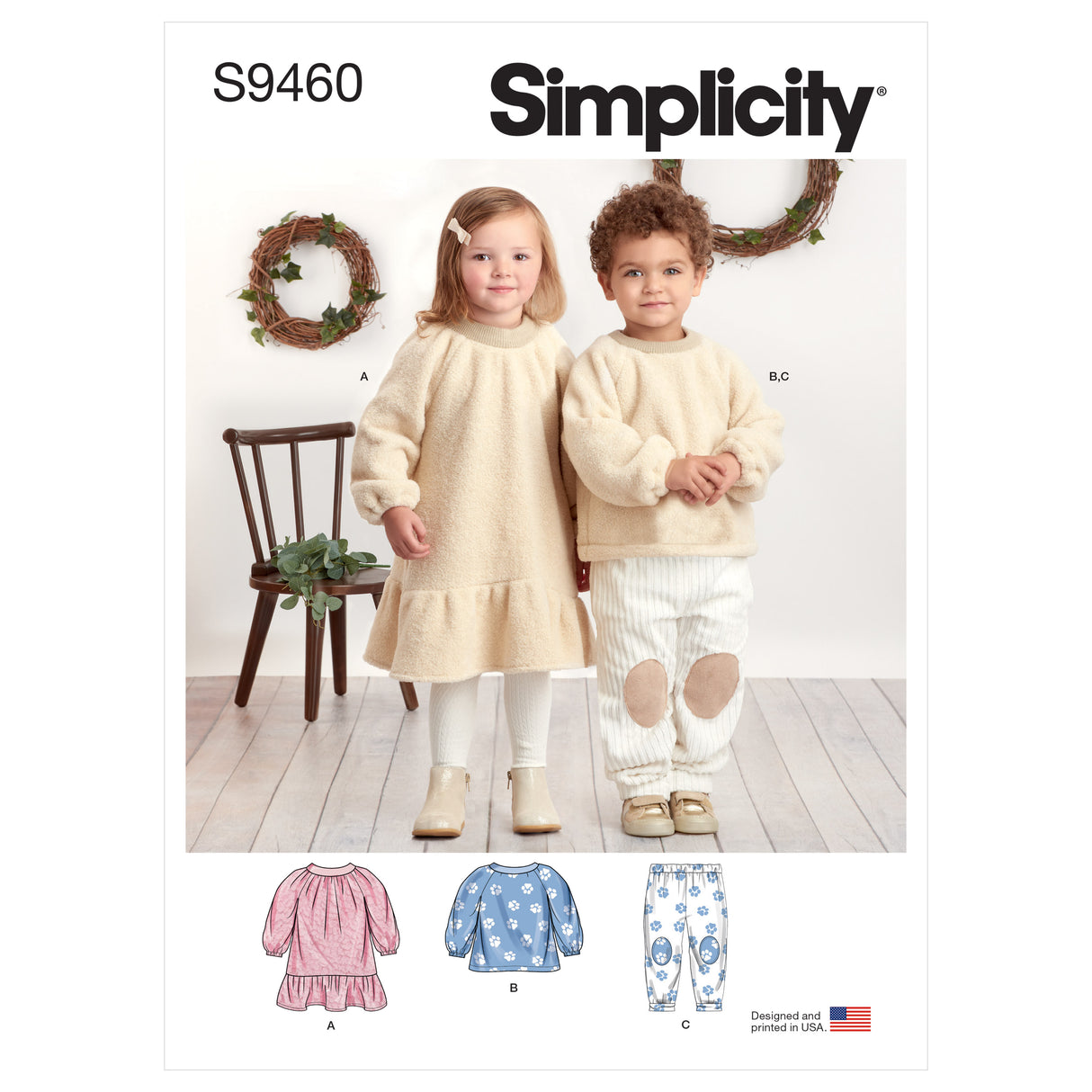 Patron Simplicity n°9460 – Robe, haut et pantalon pour enfants