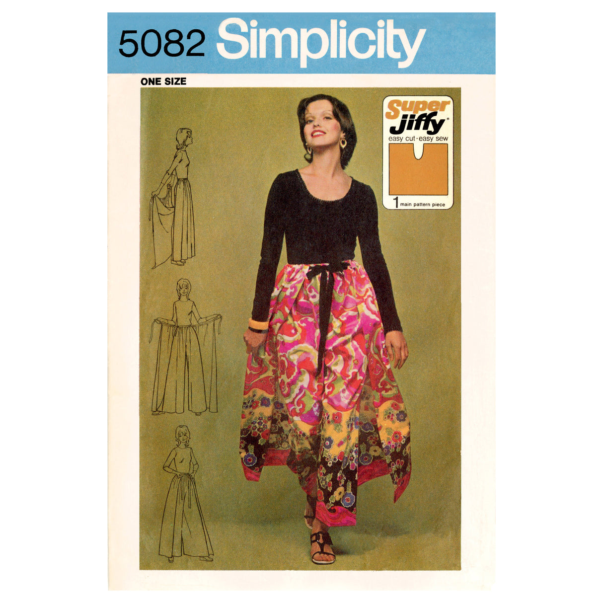 Patron Simplicity n°9595 – Jupe‑pantalon wrap & tie vintage