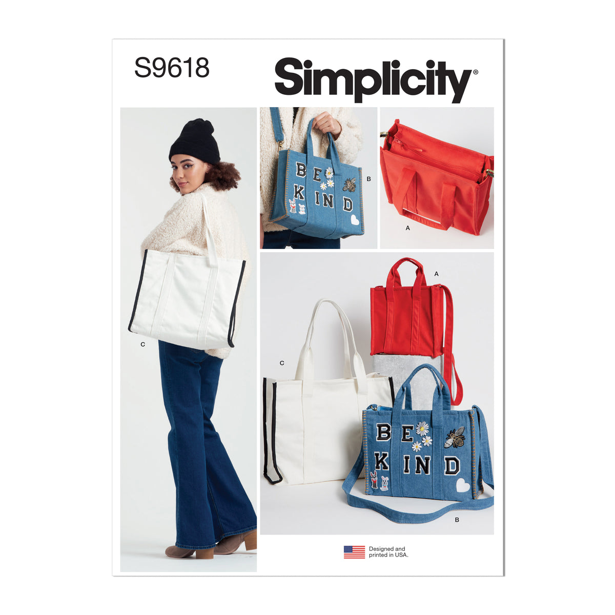 Patron Simplicity n°9618 – Tote-bag en trois tailles
