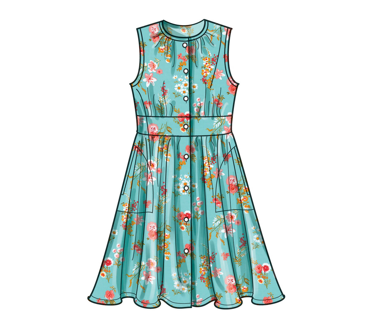 Patron Simplicity n°9761 – Robe, haut et pantalon pour enfants et jeunes filles