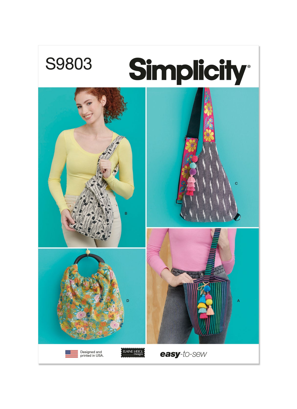 Patron Simplicity n°9803 – Sacs bohèmes en quatre styles